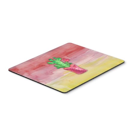 CAROLINES TREASURES Flowering Cactus Watercolor Mouse Pad; Hot Pad or Trivet BB7361MP